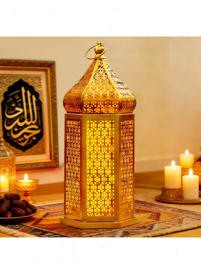 فانوس رمضان LED: أضواء رمضان مقاومة للماء تعمل بالبطارية – زينة رمضان أنيقة لمنزل عيد مبارك - Image 1